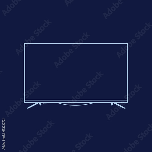 smart tv line vector icon