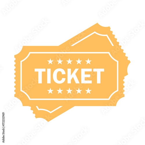 Cinema ticket vector icon