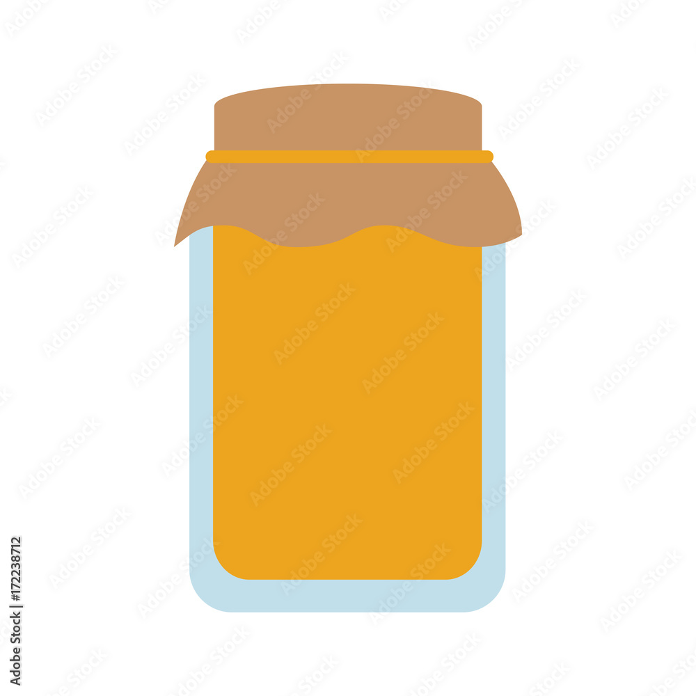 glass jar with golden cap filled with honey vector illustration glass jar with golden cap filled with honey vector illustration