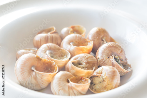 Portion of cooked snails