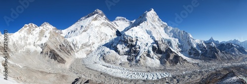 mount Everest, Lhotse and nuptse from Pumo Ri base camp