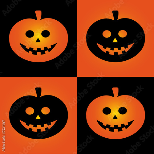 Pattern di halloween con zucca simbolica