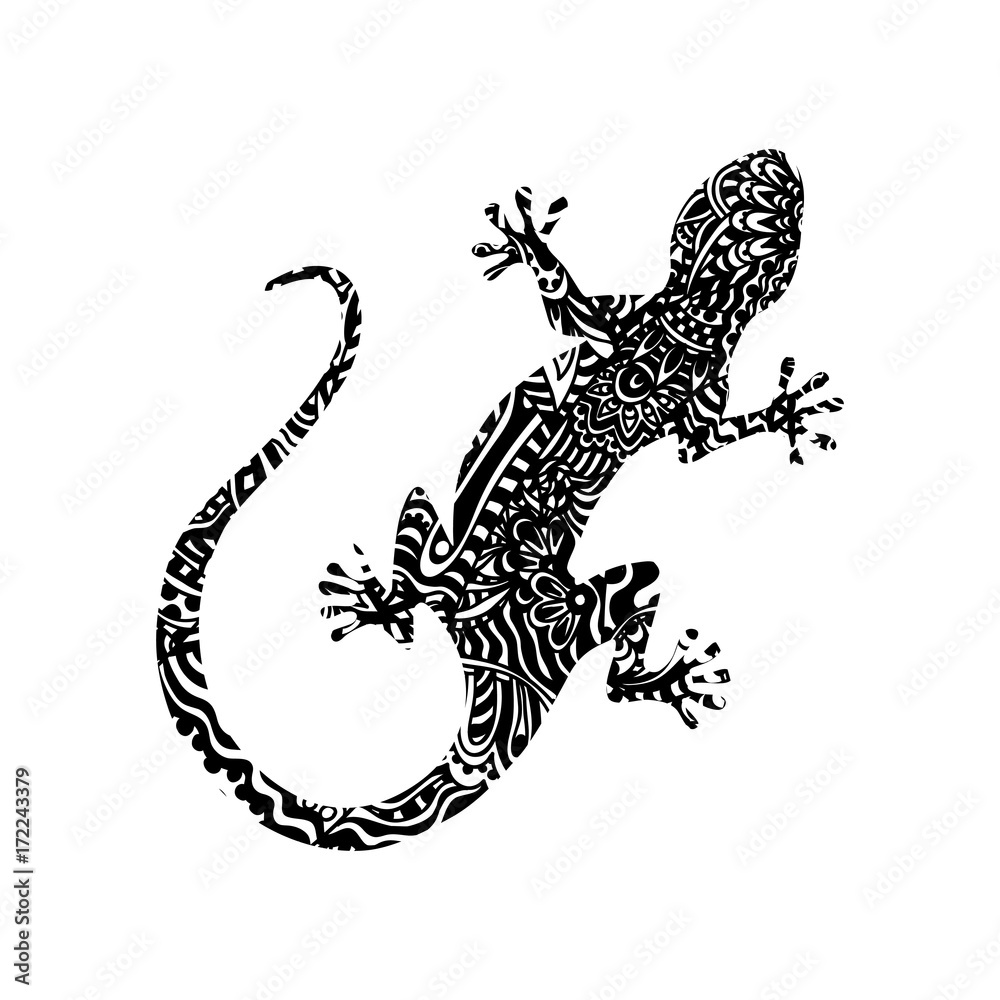 Fototapeta premium Lizard - Ornamental Figure