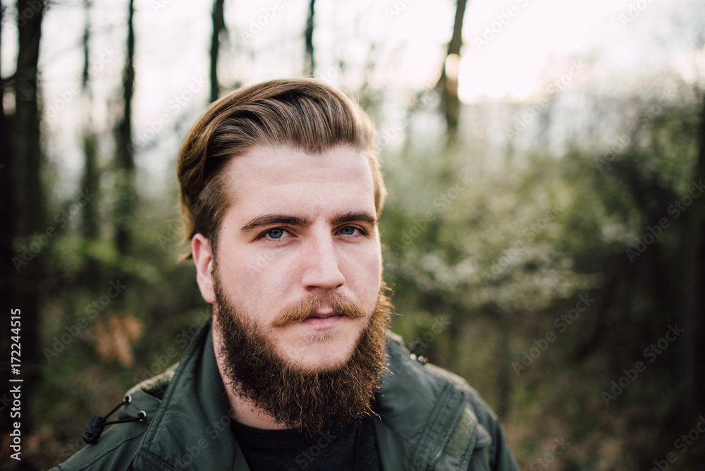 Portrait of stylish bearded man Portrait of stylish bearded man