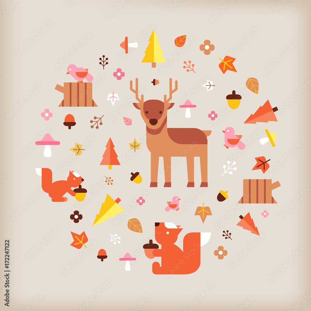 Naklejka premium vector of autumn