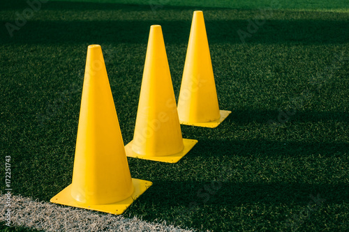 Cone on football field