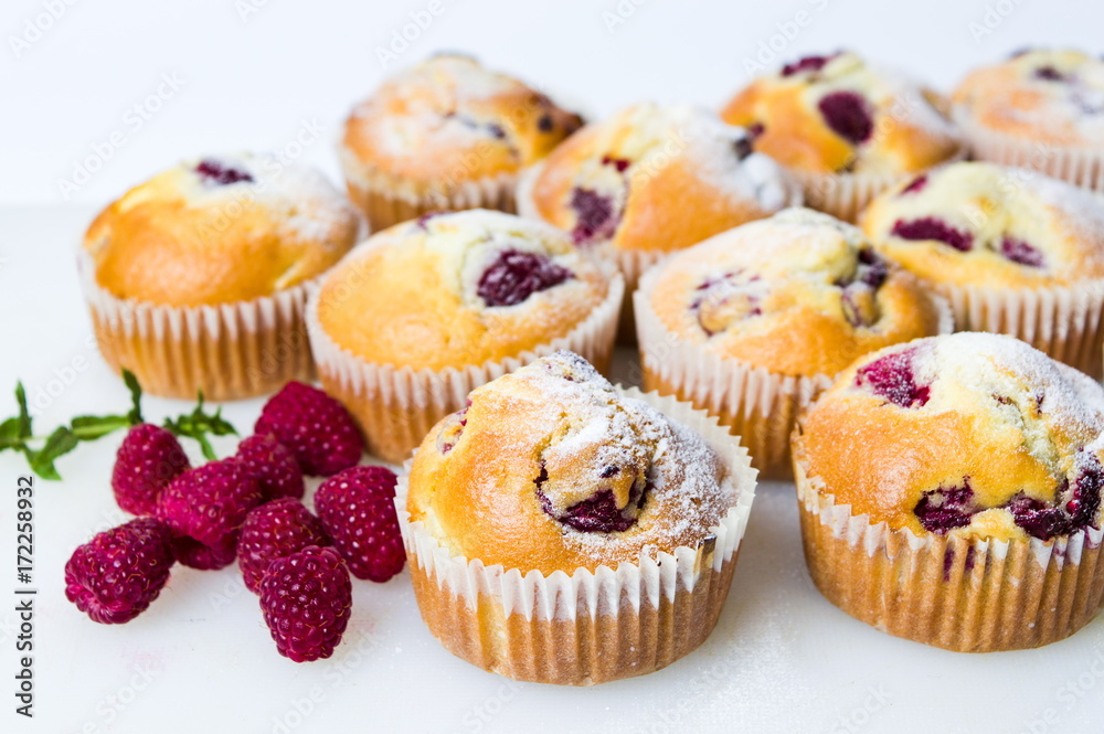 Home made raspberry muffins Home made raspberry muffins