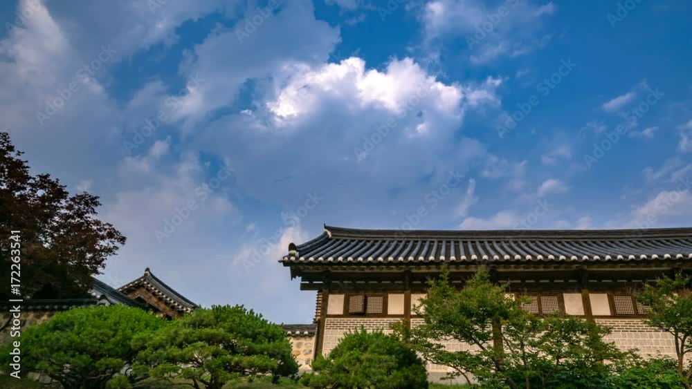 South Korea, Seoul - namsan hanok village. Time lapse South Korea, Seoul - namsan hanok village. Time lapse