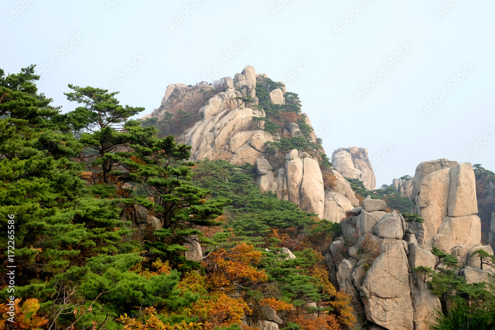 Autumn mountains in South Korea