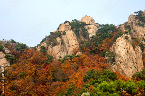 Autumn mountains in South Korea