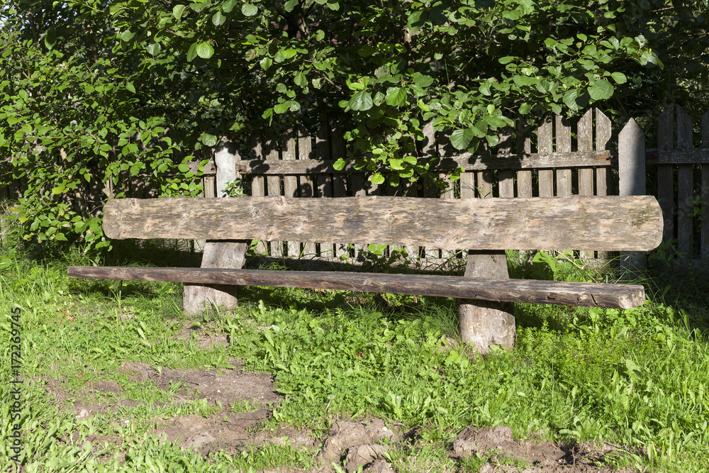 old wooden bench