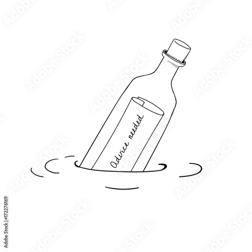 Vector of message bottle