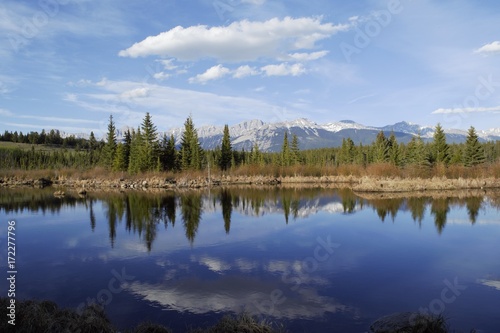 Lake and mountains