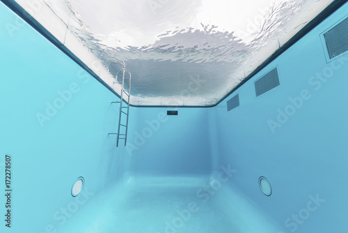 Swimming pool, viewed from bottom