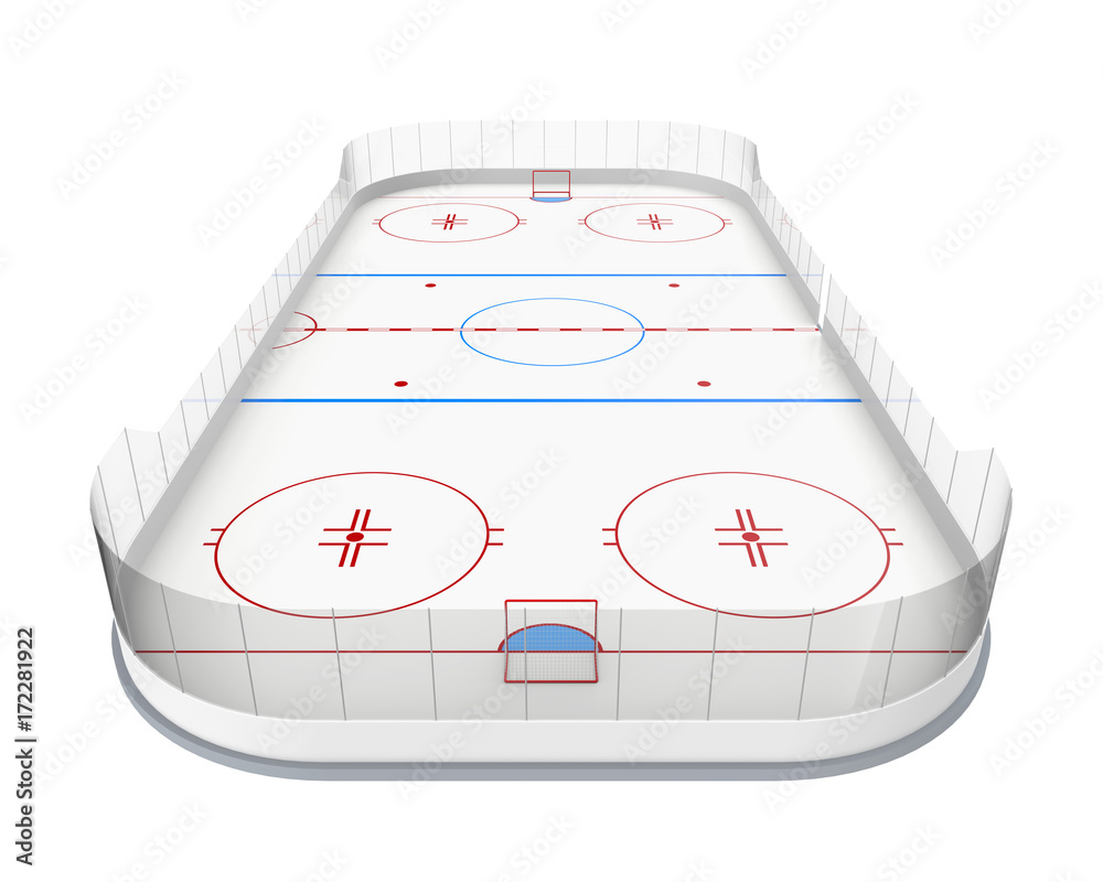 Fototapeta premium Ice Hockey Rink Isolated