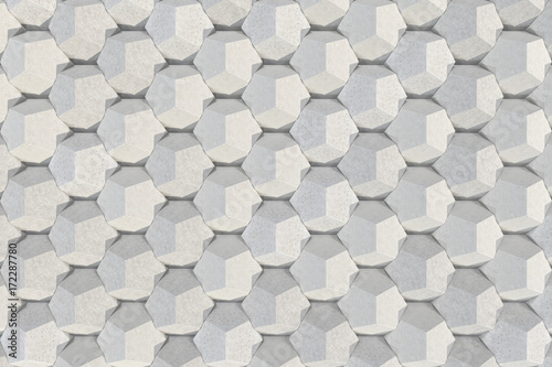 Fototapeta Naklejka Na Ścianę i Meble -  Pattern of concrete hexagonal elements