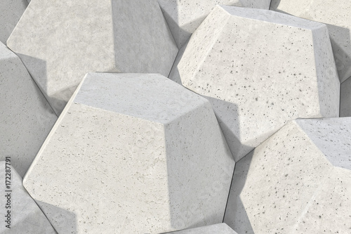 Pattern of concrete hexagonal elements © GooD_WiN