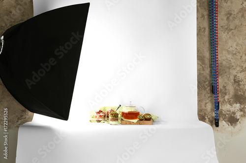 Composition with food on ta...