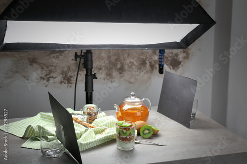 Composition with food on ta...