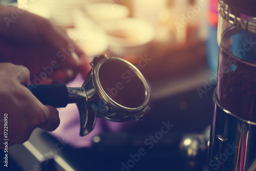 barista making coffee © wong yu liang