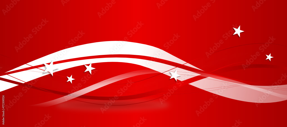 Welle Wellen Rot Red Band Banner Sterne Weihnachten 