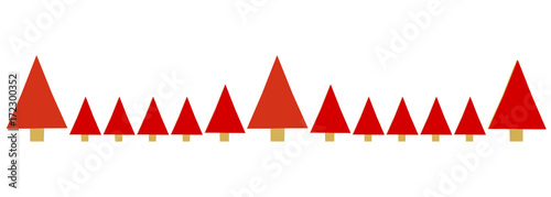 Baum Landschaft Bäume Weihnachten Rot Reihe Band Banner Hintergrund