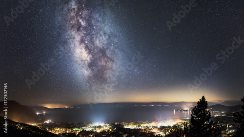 Milky way over Lake Tahoe