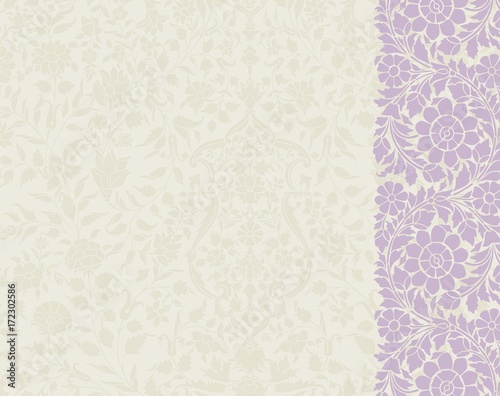 wedding card design, paisley floral pattern , India © WILD CARD