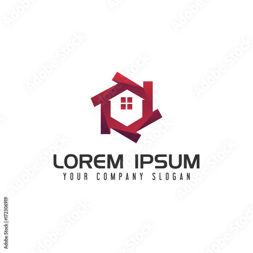 modern real estate logo design concept template