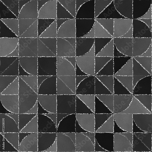 Abstract geometric background with blackboard