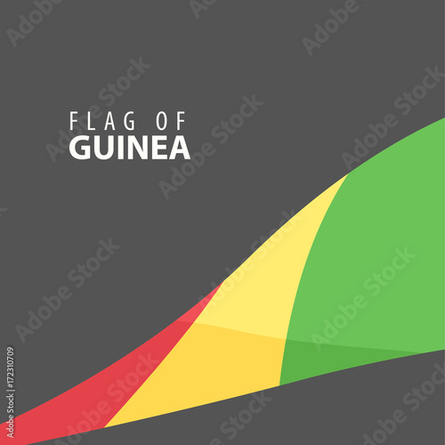Stylish Flag of Guinea against dark background