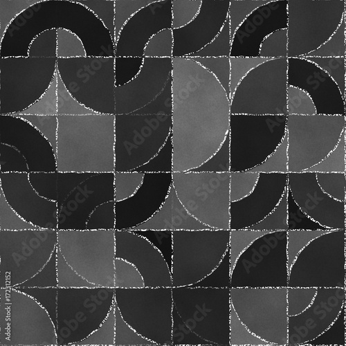 Abstract geometric background with blackboard