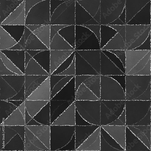 Abstract geometric background with blackboard