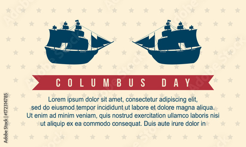 Happy Columbus Day style background