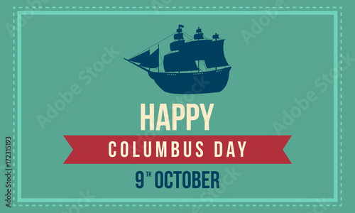 Happy Columbus card style background