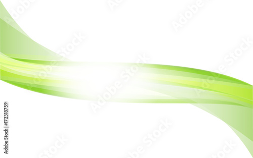 Green wave vector design white Background 
