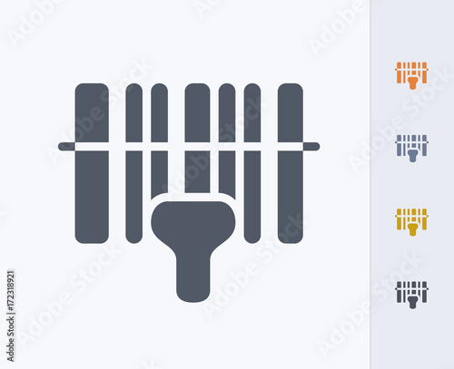 Barcode & Scanner - Carbon Icons. A professional, pixel-aligned icon designed on a 32 x 32 pixel grid and redesigned on a 16 x 16 pixel grid for very small sizes.