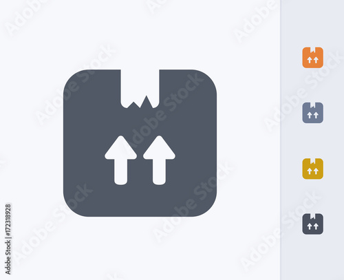 Cardboard Box - Carbon Icons. A professional, pixel-aligned icon designed on a 32 x 32 pixel grid and redesigned on a 16 x 16 pixel grid for very small sizes.