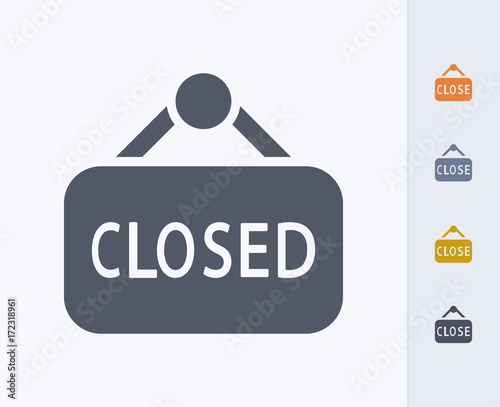 Closed Sign - Carbon Icons. A professional, pixel-aligned icon designed on a 32 x 32 pixel grid and redesigned on a 16 x 16 pixel grid for very small sizes.