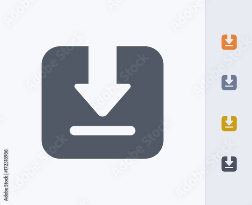 Download Button - Carbon Icons. A professional, pixel-aligned icon designed on a 32 x 32 pixel grid and redesigned on a 16 x 16 pixel grid for very small sizes.