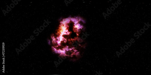 Fototapeta Naklejka Na Ścianę i Meble -  Deep space, stars and nebula, 360 degrees panorama, HDRI high resolution environment map