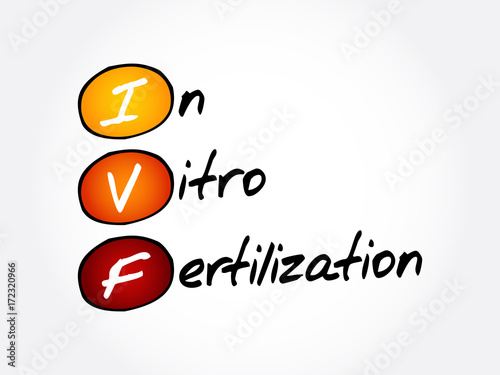 IVF - In Vitro Fertilization, acronym health concept background