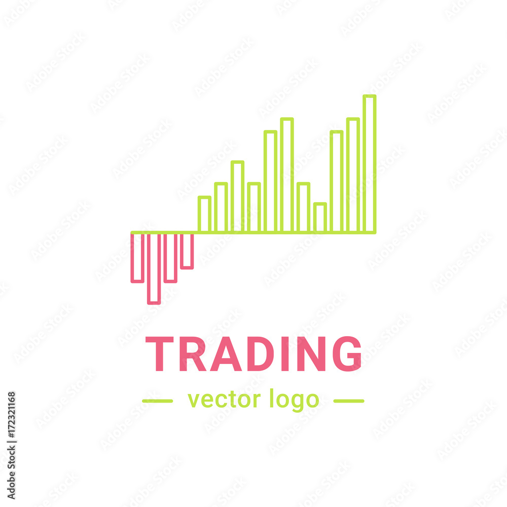 Trading graphics vector icon set. Trading graphics vector icon set.
