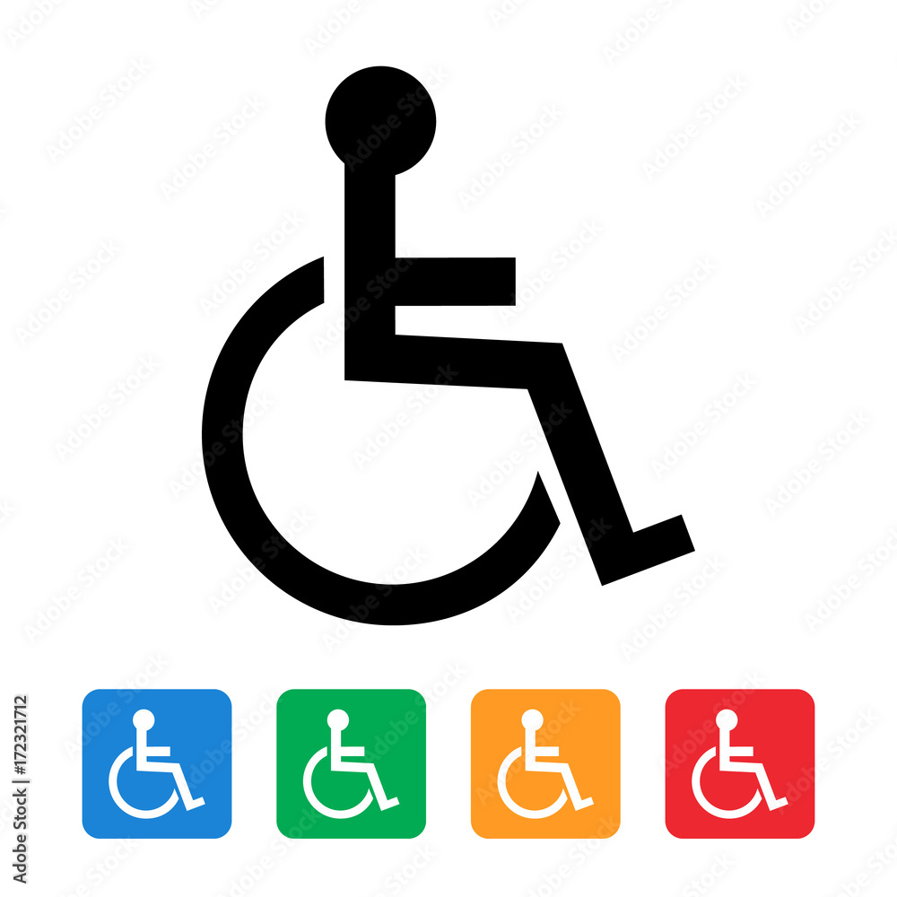 handicapped wheelchair icon handicapped wheelchair icon