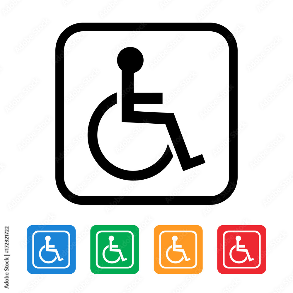 handicapped wheelchair icon handicapped wheelchair icon
