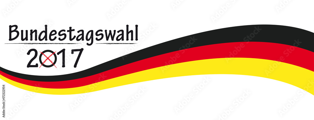 Bundestagswahl 2017 Headliner mit einer deutschen Fahne