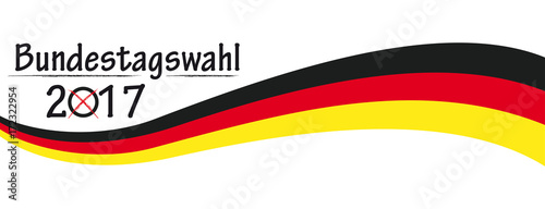 Bundestagswahl 2017 Headliner mit einer deutschen Fahne