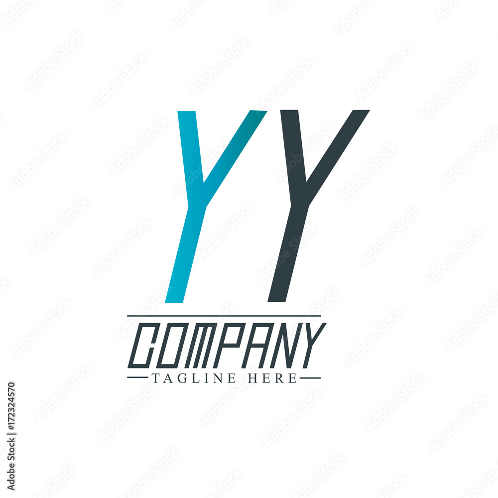 Obraz premium Initial Letter YY Design Logo Template