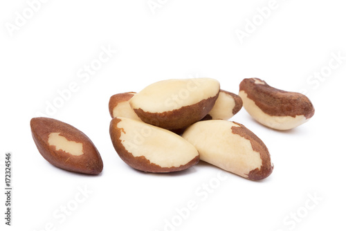 Para nuts isolated on a white background.