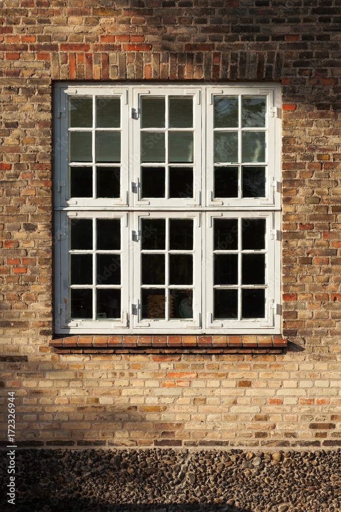 Detail of windows of old houses in Copenaghen